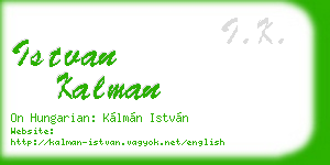 istvan kalman business card